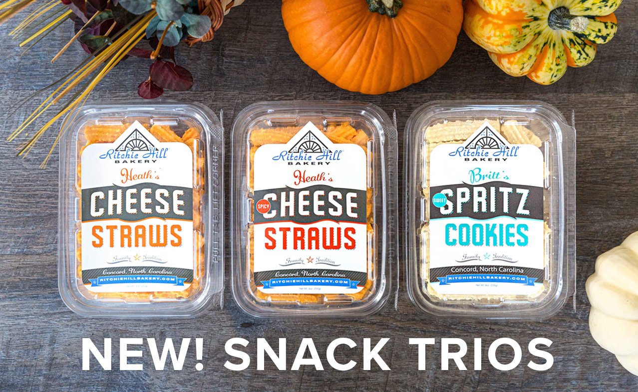 thanksgiving new snack trios cheese straw and spritz cookie sets